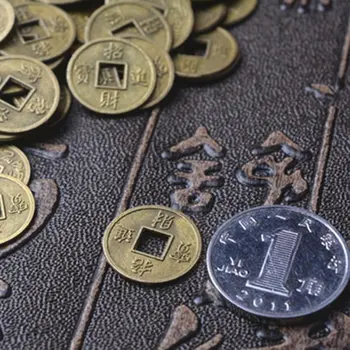 100vnt Senovės Kinų Feng Shui Pasisekė Monetos Laimę Antikvariniai Turto ir Pinigų Surinkimo Dovana