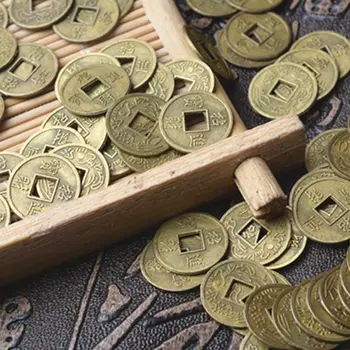 100vnt Senovės Kinų Feng Shui Pasisekė Monetos Laimę Antikvariniai Turto ir Pinigų Surinkimo Dovana