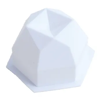 3D Geometrinis Žvakė Silikono Formų Diamond Cube 