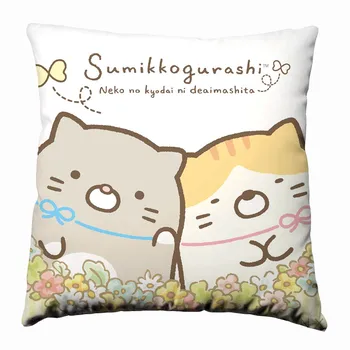 Anime, Manga Sumikko Gurashi Šilko pagalvių užvalkalai 40x40cm Pagalvės užvalkalą Padengti Sėdynės Patalynės, Pagalvėlių 001