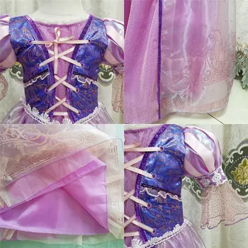 Naujas Cosplay Sofijoje Merginų Rapunzel Violetinė Suknelė Princesė Kostiumas Vaikams Vestidos Suknelė Vaikų Gimtadienio Drabužiai, Suknelės