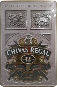 Chivas Regal Alavo Pasirašyti Premium Blended Scotch Whisky Alkoholio Retro Nostalgija Reklamos Plakato 30 X 20 Cm
