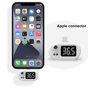 Mobiliojo Telefono USB Smart Termometru Ne-susisiekite su Infraraudonųjų spindulių Termometras Nešiojamasis Elektroninis Termometras LCD Ekranas