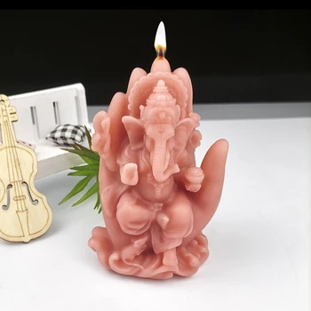 Dramblys Buda Palmių Silikono Žvakių Liejimo Gipso Žvakės Vaškas Pelėsių Kvapas, Vaško Muilas Pelėsių 