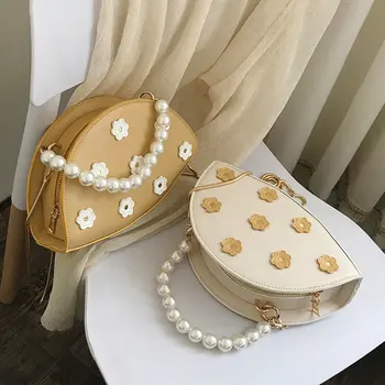 2019 m. Vasarą naujų korėjos versija laukinių peties Crossbody maišą mados perlų grandinė rankinėje koldūnai paketo C42-60