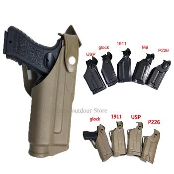 Taktinis Pistoletas Dėklas Airsoft Glock 17 19 Beretta M9 Colt1911 Filia P226 HK USP Su Žibintuvėlis Bendrosios Medžioklės Pistoletas Atveju