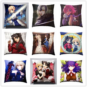 Anime, Manga Likimo Kalavijas Šilko pagalvių užvalkalai 40x40cm Pagalvės užvalkalą Padengti Sėdynės Patalynės, Pagalvėlių 009