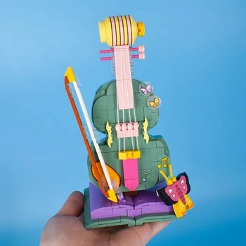 LOZ 4106 Džiunglių Koncertas Smuikui Muzikos Instrumentai Drugelis 3D Modelį 