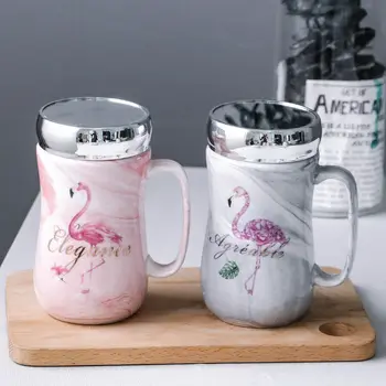 Nemokamas Pristatymas Šiluminė Keramikos Mielas Pora Suporuoti Korėjos Kawaii Stiklinės Vandens Dangčio Tazas Veidrodžio Dangtelis Puodeliai Juokinga Arabų Kavos Puodeliai