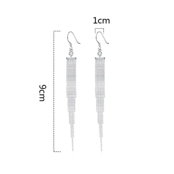 NEHZY 925 sterlingas sidabro 2021 naujas moterų mados juvelyrikos aukštos kokybės krištolo cirkonis paprastas ilgas kutas kablys auskarai