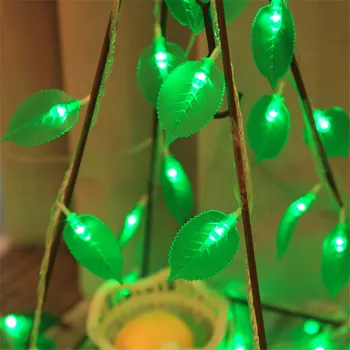 USB/Baterija Žalias Lapas Atostogų šviesos Kalėdų led styginių šviesos Kūrybos Namų Fėja Apdailos Šalis,Vestuvių,Baras,Laiptai