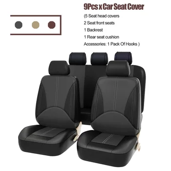 Automobilių Sėdynės Padengti Nustatyti PU Odos Auto Sėdynių užvalkalai už Ford Fusion KA+ MONDEO3 4 Mk3 Mk4 Ranger Streetka Jautis TOURNEO COURIER