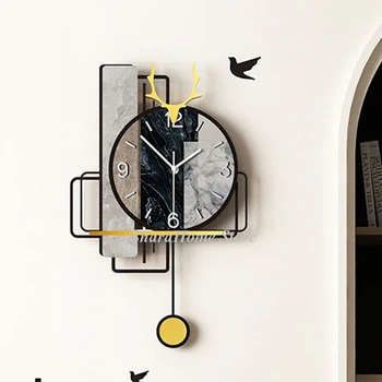 Horloge murale Modernaus Dizaino Sieninis Laikrodis Švytuoklinis gyvenamojo Kambario, Apdaila, Namų Virtuvė Veidrodis Lipdukai Akrilo Kvarco Slient