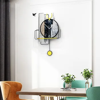 Horloge murale Modernaus Dizaino Sieninis Laikrodis Švytuoklinis gyvenamojo Kambario, Apdaila, Namų Virtuvė Veidrodis Lipdukai Akrilo Kvarco Slient