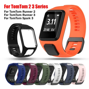 Sporto Silikono Pakeisti Watchband Diržu, TomTom Runner 2 3 Kibirkštis 3 GPS Išmaniųjų Laikrodžių Apyrankės už 