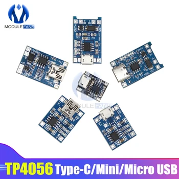 TP4056 Tipas-c/Micro/Mini USB 5V 1A 18650 Ličio Baterija, Kroviklio Modulis Įkrovimo Valdybos Dual Funkcijas Li-ion TC4056A TC4056