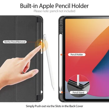 DUX DUCIS DOMO Serijos, Tablet Odinis dėklas iPad Pro 11 2021 Smart Miego Pabusti Trifold Apsaugos Atveju su Pieštukas Turėtojas