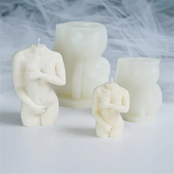 3D Meno Kūno Žvakė Pelėsių Moterų Kvepalai Žvakė Aromaterapija Tinkas Silikono Formos Kvepalų Žvakė Priėmimo Vaško Liejimo, Muilo Dekoras