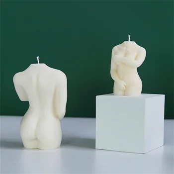 3D Meno Kūno Žvakė Pelėsių Moterų Kvepalai Žvakė Aromaterapija Tinkas Silikono Formos Kvepalų Žvakė Priėmimo Vaško Liejimo, Muilo Dekoras