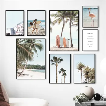 Šiuolaikinės Smėlio Paplūdimio Dekoracijos Nuotraukos Home Design Sienos Meno Tapybos Drobės Šiaurės Pajūrio Kraštovaizdžio Plakatus ir nuotraukas Miegamasis