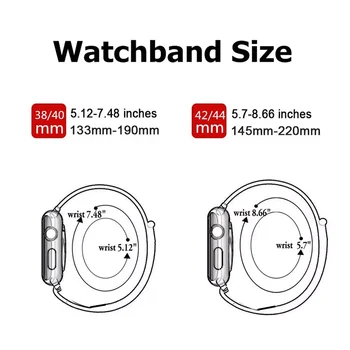 Nailono Kilpos Diržas, Apple Watch band 44mm 40mm 42mm 38mm Smartwatch Diržo correa diržo Apyrankę iWatch Serijos 4 5 SE 6 Watchband