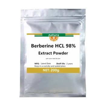 Karšto pardavimo Aukštos Kokybės Berberine HCL 98% Ekstrakto Milteliai, Berberine Hidrochloridas,Slopina Gripo Ir Reguliuoti Kraujo Lipidų