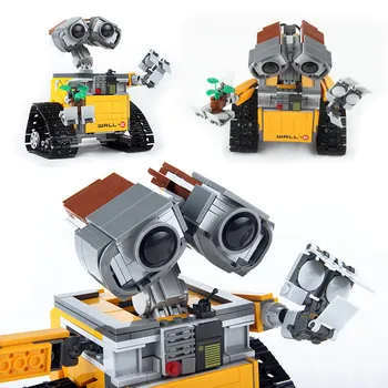 687pcs+ Disney Vaikas Žaislai Wall-E Robotas Idėja įrangos pardavimas, biuro įrangos Duomenys modelių Kūrimo Rinkiniai Blokuoti Plytų Švietimo Žaislai, Gimtadienio Dovana