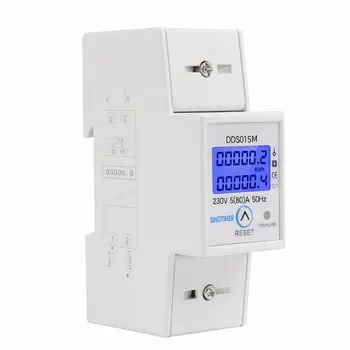 5-80A AC 230V 50Hz, vienfazis Wattmeter Energijos Suvartojimas Vatų Elektros Energijos Skaitiklis kWh su Reset Funkcija