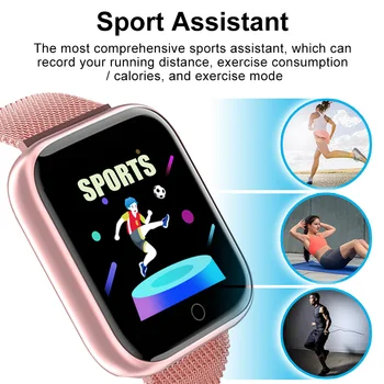 Mados Smart Watch Moterų 2020 M. Smartwatch Vyrams, Vaikams, Sporto Riešo Žiūrėti Fitneso Apyrankę Tracker Širdies ritmo Monitorius 