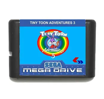 Tiny Toon Adventures 3 16 bitų MD Žaidimo Kortelės Sega Mega Drive Genesis