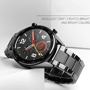 Keramikos 22mm watchband už Xiaomi Amazfit pvp GTR2/2E Dirželis Pūga apyrankė 