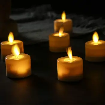 2 arba 3 Gabalus Mažas Judantis Viko Led Žvakės Su Baterijomis,Šoka Liepsnos Realus Šiltai Balta Namų dekoro Žvakės