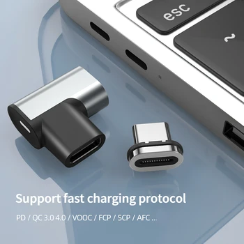 100W Magnetinio Tipo-C Adapter MacBook Pro Oro Alkūnė PD Greitai Įkrauti 4.0 3.0 USB C Įkroviklio Adapteris, Skirtas 