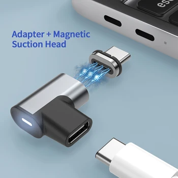 100W Magnetinio Tipo-C Adapter MacBook Pro Oro Alkūnė PD Greitai Įkrauti 4.0 3.0 USB C Įkroviklio Adapteris, Skirtas 
