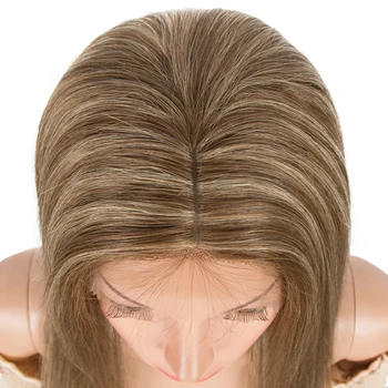 Debiutas Pre-Nupeštos Nėriniai Priekiniai Žmogaus Plaukų Perukai Brazilijos Remy Human Hair, Perukai Moterims, P6/613 Ombre Šviesūs, 28