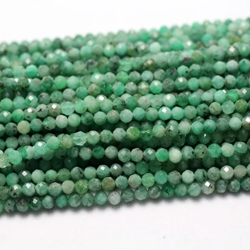 1 stendas gamtos 4.2 mm Emeraldd briaunotas apvalus karoliukai papuošalai priėmimo dizainas
