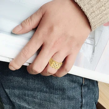 Spalva Vyrų Piršto Žiedą Vyrų Papuošalai Prabanga Resizeable Vyrų Žiedai Matinio Atidaryti Reguliuojamo Dydžio Žiedai