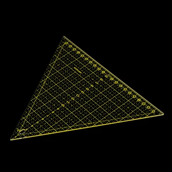 1Pc Skaidrus Quilter Valdovas Didelio Trikampio Siuvimo Valdovas Įrankis Su Tinklelio Linijų Kratinys Valdovas
