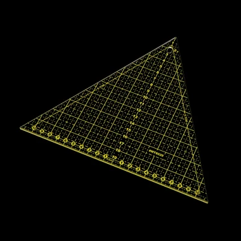 1Pc Skaidrus Quilter Valdovas Didelio Trikampio Siuvimo Valdovas Įrankis Su Tinklelio Linijų Kratinys Valdovas