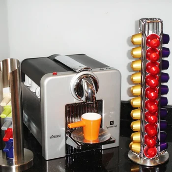 Kavos Kapsulės Laikiklį Nespresso Kavos 40 Kapsulė, Virtuvė, Sandėliavimo Turėtojas Stovėti Balionėlis, Stovas Prie Sienos Coffeware Rinkiniai
