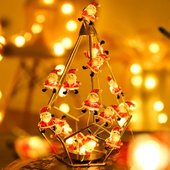 2m 20leds Kalėdų String Žiburiai Kalėdų Senelis Vaivorykštė Briedžių Kojinių Pasakų LED Lempa Namo Kambaryje Sodo Naujųjų Metų Atostogų Dekoratyvinis