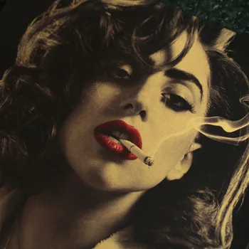 Jolie Lady Gaga Scarlett Moteris Star Plakatai Kraftpopieris Senovinių Plakatų Namų Kambario Dekoro Menas, Sienų Lipdukai, Plakatai, Tapyba