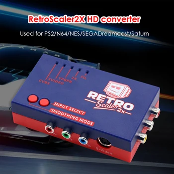 RetroScaler2x A/V HDMI suderinamus Konverteris ir Line-doubler už PS2/N64/NE/Dreamcast/Saturnas/MD1/MD2 Retro Žaidimų Konsolės