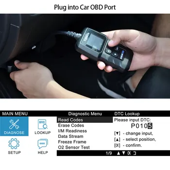 Topdon AL300 OBD2 Automobilių Diagnostikos Įrankis Visiškai OBDII Skaitytuvas Kodas Reader 