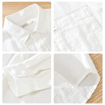 Naują pavasario Balti marškiniai vyrams kieto medvilnės, ilgomis rankovėmis, minkšta marškinėliai aukštos kokybės vyro drabužių chemise homme Azijos dydis 1990