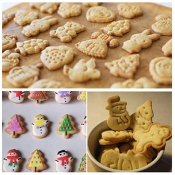 4Pcs / Set Maisto kokybės Plastiko Kalėdų cookie cutter, Virtuvė kepti Įrankiai, Plunžeris Antspaudas Mirti Minkštas Tortas Dekoravimo Įrankiai