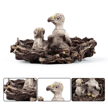 Imitavimo Modelį Jaunas Erelis Su Eagle Nest Žaislas Duomenys Kietosios Statinio Darbalaukio Papuošalai Micro Kraštovaizdžio Puošmena Vaikų Dovanų