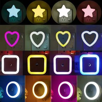 Mini Mielas Jutiklis LED Nakties Šviesos Sienos Prijungti Šviestuvas, Lempa, Kūdikių naktinė lempa virtuvės, Miegamojo, Vonios kambario Šviesos ES/JAV Plug 110V, 220V