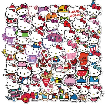 Sanrio Mielas Hello Kitty Lipdukai Pasidaryk pats Apdailos Bagažo Nešiojamas Riedlentė Dviračių Vandeniui Grafiti Mielas kawaii Lipdukas