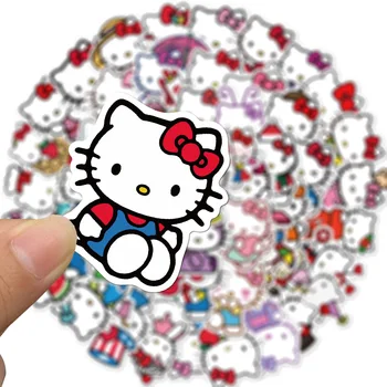 Sanrio Mielas Hello Kitty Lipdukai Pasidaryk pats Apdailos Bagažo Nešiojamas Riedlentė Dviračių Vandeniui Grafiti Mielas kawaii Lipdukas